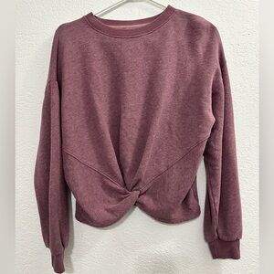 Cozy mauve shambhala cropped sweatshirt with a twist size xs